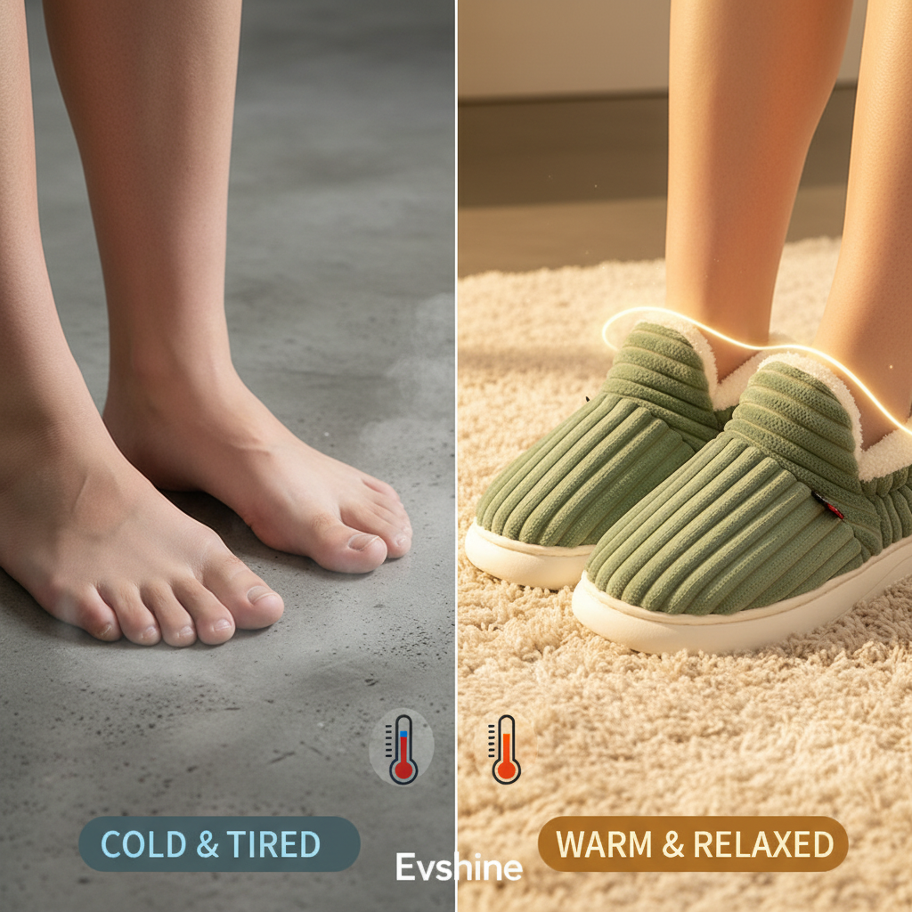 Evshine Soft Sole Slippers For Women Winter Fashion Women Fur Slippers Fuzzy Plush Men Slippers Warm Furry Women Cotton Shoes